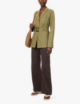 PAIGE: Cluny Belted Stretch-Cotton Blend Jacket