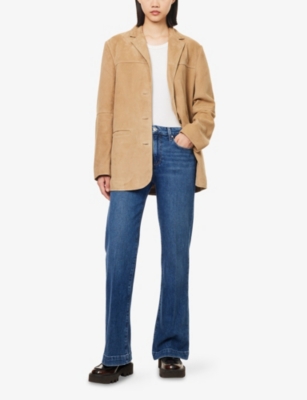 PAIGE: Leenah Wide-Leg Stretch-Denim Jeans