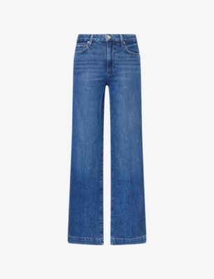 PAIGE: Leenah Wide-Leg Stretch-Denim Jeans