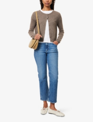 PAIGE WOMENS MOONCHILD SAWYER ANKLE STRAIGHT-LEG DENIM JEANS 