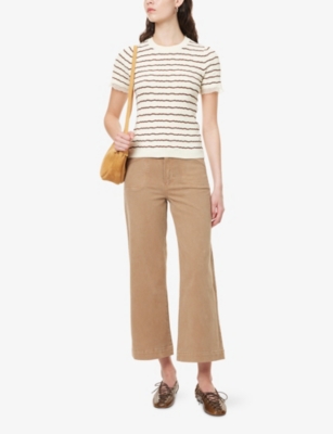 PAIGE: Anessa Cropped Wide-Leg Denim Jeans