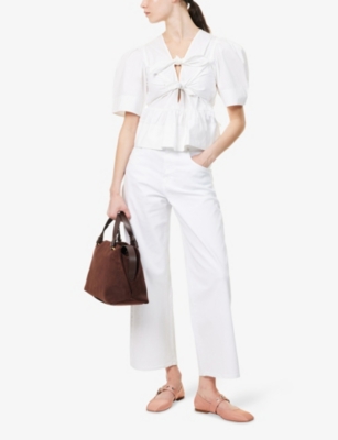 PAIGE: Cameron Ankle Straight-Leg Denim Jeans