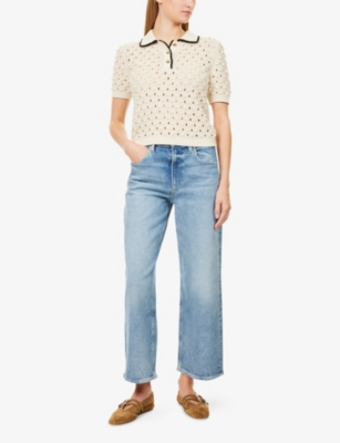 PAIGE: Cameron Ankle-Leg Denim-Blend Jeans