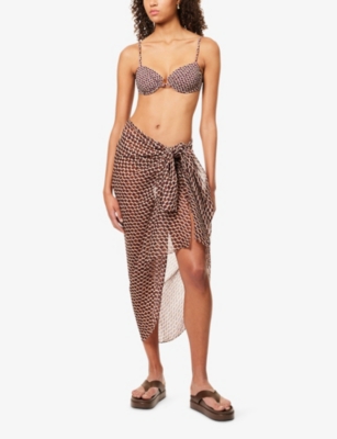 AWAY THAT DAY: Santorini Geo-Print Woven Sarong