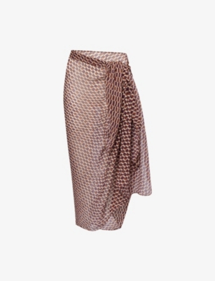 AWAY THAT DAY: Santorini Geo-Print Woven Sarong