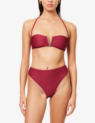 Heidi Klein Womens Bet-red Cassis High-leg Bikini Bottoms