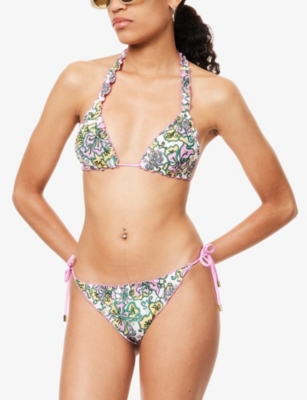 Heidi Klein Womens Reversible Triangle Bikini Top Prt-prt