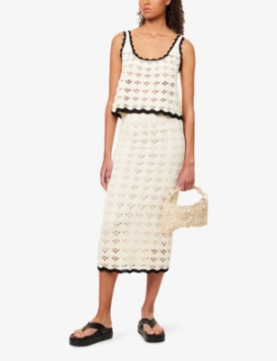ZIMMERMANN WOMENS ZIMMERMANN RHIANNON COTTON CROCHET MAXI SKIRT 