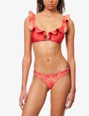 Zimmermann Bandana Printed Lucky Frill Bikini