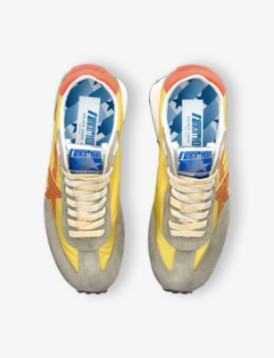 GOLDEN GOOSE: Marathon Running Leather And Nylon Low-Top Trainers