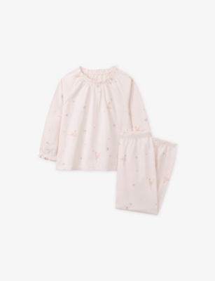 THE LITTLE WHITE COMPANY: Swan Lake Ballerina Relaxed-Fit Cotton Pyjamas Set 2-12 Years