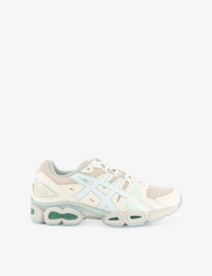 ASICS WOMENS GEL NIMBUS 9 WOVEN TRAINERS VANILLA WHITE 