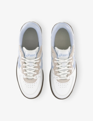 Asics Womens White Blue Fade Skyhand Og Faux-leather And Suede Low-top Trainers
