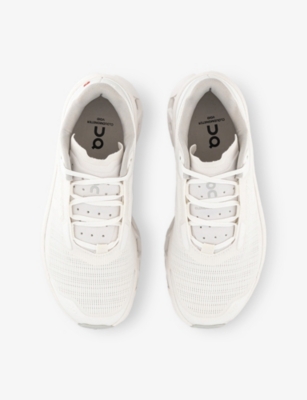 ON-RUNNING WOMENS WHITE WHITE F CLOUDMONSTER VOID MESH LOW-TOP TRAINERS 