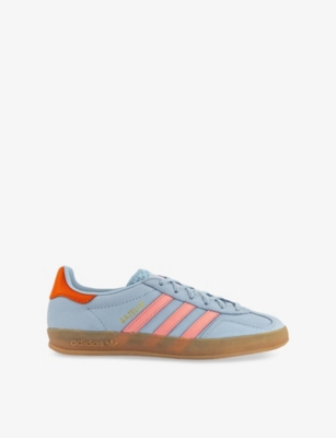 Shop Adidas Originals Womens Wonder Blue Solar Orange Gazelle Indoor Suede Low-top Trainers Eur 37 / 4 Uk