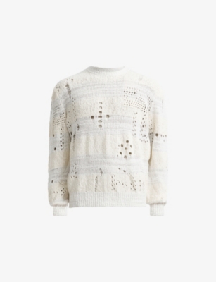 null: Harvey Crewneck Distressed Cotton Jumper