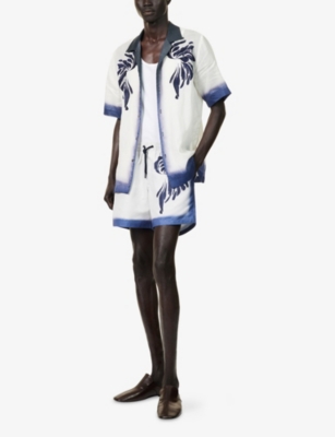 DRIES VAN NOTEN: Printed Drawstring Swim Shorts