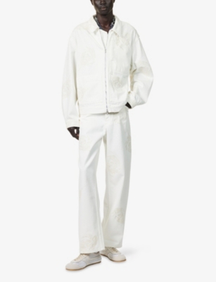 DRIES VAN NOTEN: Embroidered Relaxed-Fit Denim Jacket