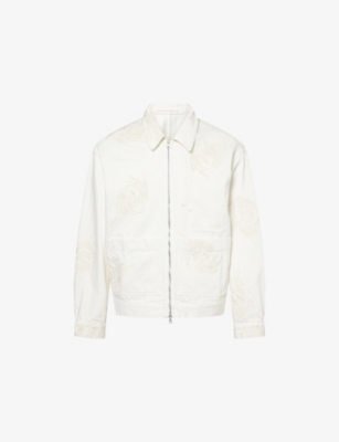 DRIES VAN NOTEN: Embroidered Relaxed-Fit Denim Jacket