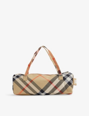 BURBERRY: Check-Print Folding Shell Umbrella