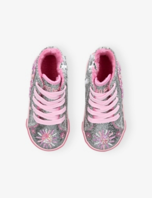 LELLI KELLY: Kids' Dafne Embellished Canvas Mid-Top Trainers
