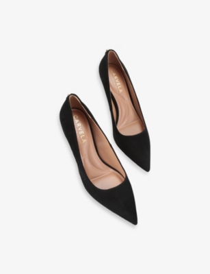 Carvela Womens Black Pompeii Heeled Suede Courts Eur 40 / 7 Uk In Black