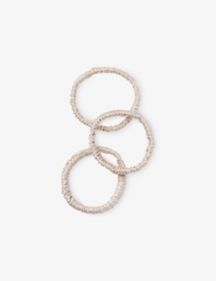 The White Company S  Skinny Sleep Silk Scrunchies Set Of Thr