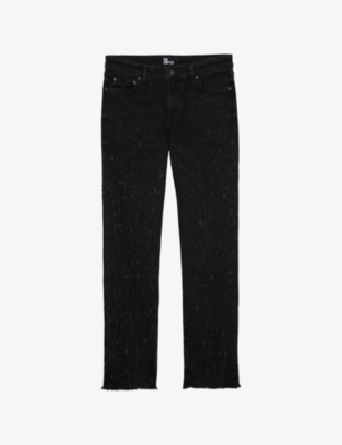 THE KOOPLES WOMENS THE KOOPLES STRAIGHT-LEG SLIM-FIT LOW-RISE STRETCH-DENIM JEANS 