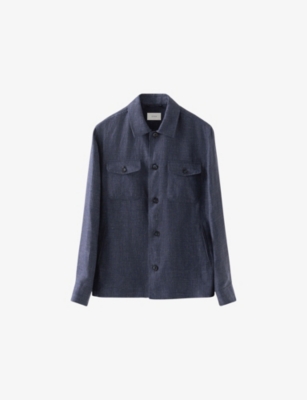 ETON: Four-Pocket Linen Overshirt