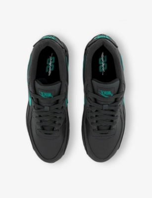NIKE: Air Max 90 Leather and Mesh Low-Top Trainers