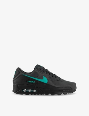 NIKE: Air Max 90 Leather and Mesh Low-Top Trainers
