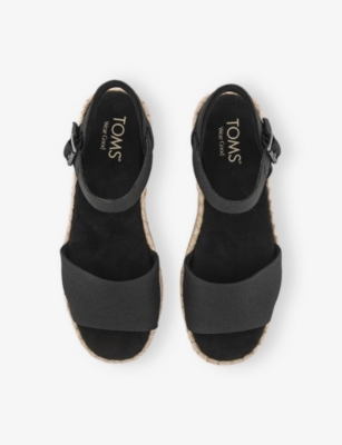TOMS WOMENS TOMS RONAN WOVEN PLATFORM SANDALS 