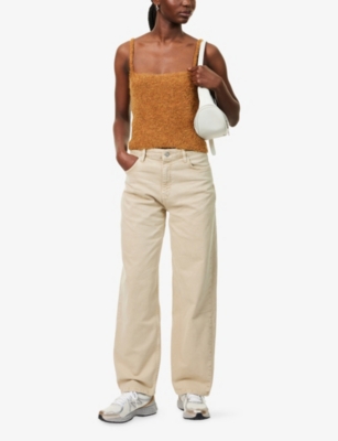 REPRESENT: Brand-Patch Balloon-Leg Mid-Rise Denim Jeans