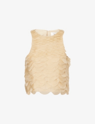 TWP: Fishcale Sleeveless Organza Shell Top