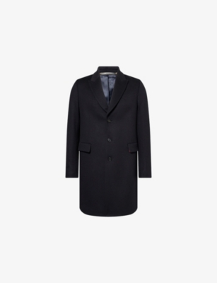 PAUL SMITH: Peak-Lapel Single-Breasted Wool And Cashmere Overcoat