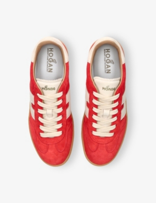 Hogan Cool Leather And Suede Sneakers In Red