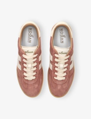 Hogan Low-top Sneakers Suede Finish In Pale Pink