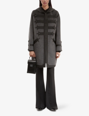 THE KOOPLES: Hooded Wool-Blend Coat
