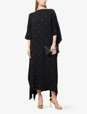 STELLA MCCARTNEY: Crystal-embellished Kaftan-Sleeves Woven Maxi Dress