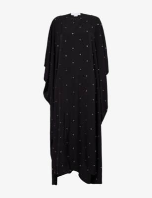 STELLA MCCARTNEY: Crystal-embellished Kaftan-Sleeves Woven Maxi Dress