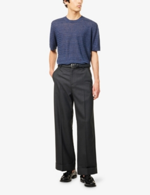 CORNELIANI: Short-Sleeve Crewneck Linen and Silk-Blend T-Shirt