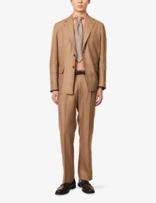 CORNELIANI: Pure Straight-Leg Linen Trousers