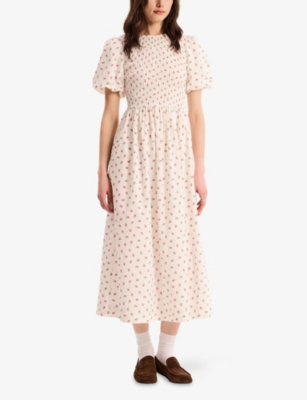 OMNES: Terri Floral-Print Cotton Midi Dress