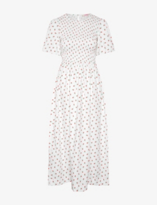 OMNES: Terri Floral-Print Cotton Midi Dress
