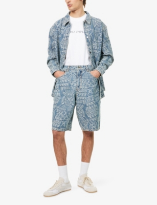 Daily Paper Macrame Denim Shorts