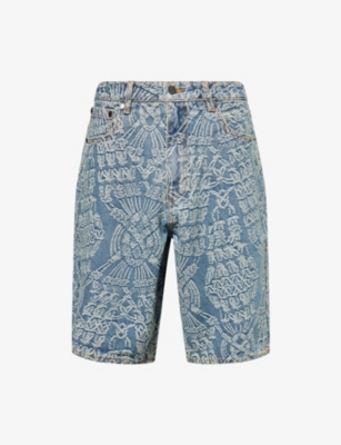 Daily Paper Macrame Denim Shorts