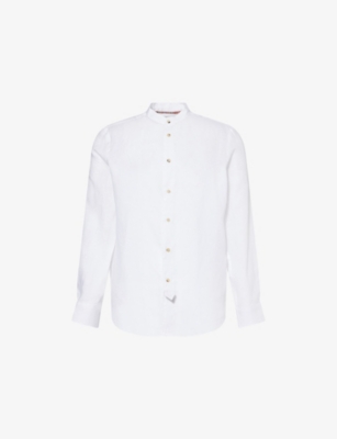 PAUL SMITH: Casual-Fit Mandarin-Collar Linen Shirt
