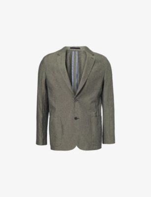 PAUL SMITH: Single-Breasted Slim-Fit Cotton and Linen-Blend Blazer