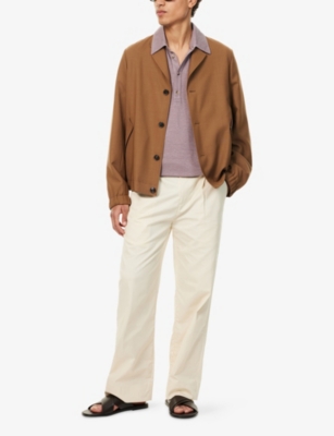 PAUL SMITH: Short-Sleeve Knitted Linen Polo Shirt