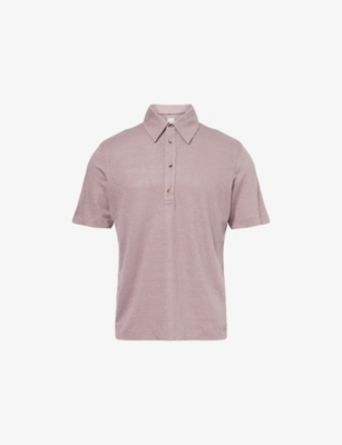 PAUL SMITH: Short-Sleeve Knitted Linen Polo Shirt